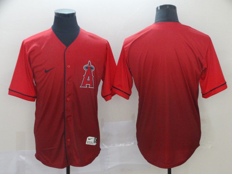 Men Los Angeles Angels Blank Red Nike Fade MLB Jersey->los angeles lakers->NBA Jersey